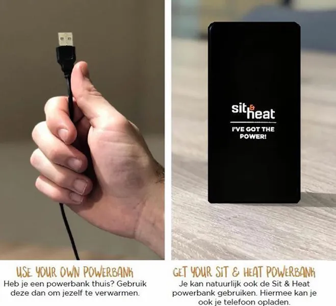 Sit & Heat Warmtekussen Rectangle - Okergeel 5 Sit & Heat Warmtekussen Rectangle - Okergeel - Afbeelding 5